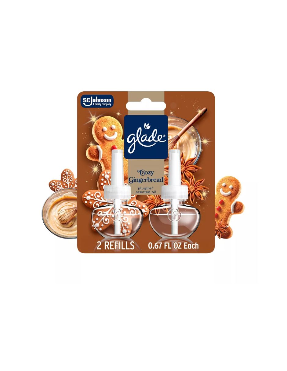 Repuestos PlugIns Glade Cozy Gingerbread 2 Pzas 40 ml
