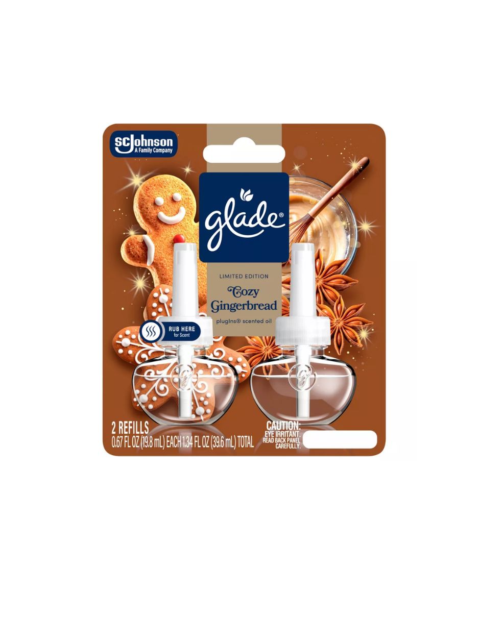 Repuestos PlugIns Glade Cozy Gingerbread 2 Pzas 40 ml