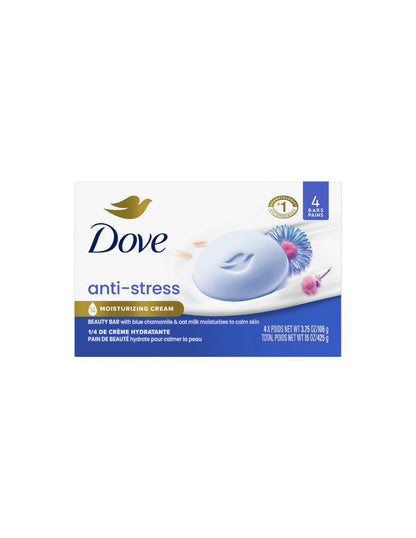 Jabón en barra Dove Manzanilla Azul y Leche de Avena 4 Pzas 106 g
