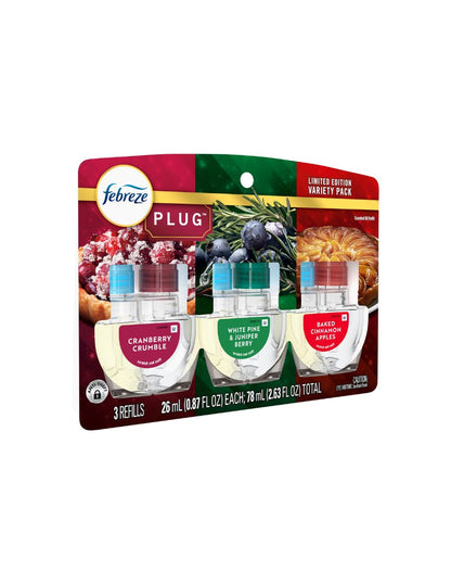 Repuestos Febreze Plug In Mezcla Festiva 3 Pzas 26 ml