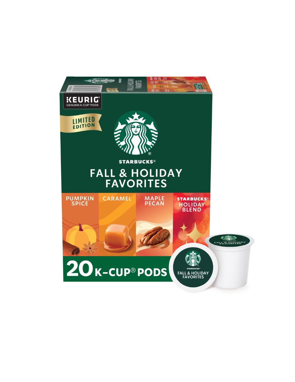 Cápsulas keurig Starbucks Otoño y Navidad 20 Pzas