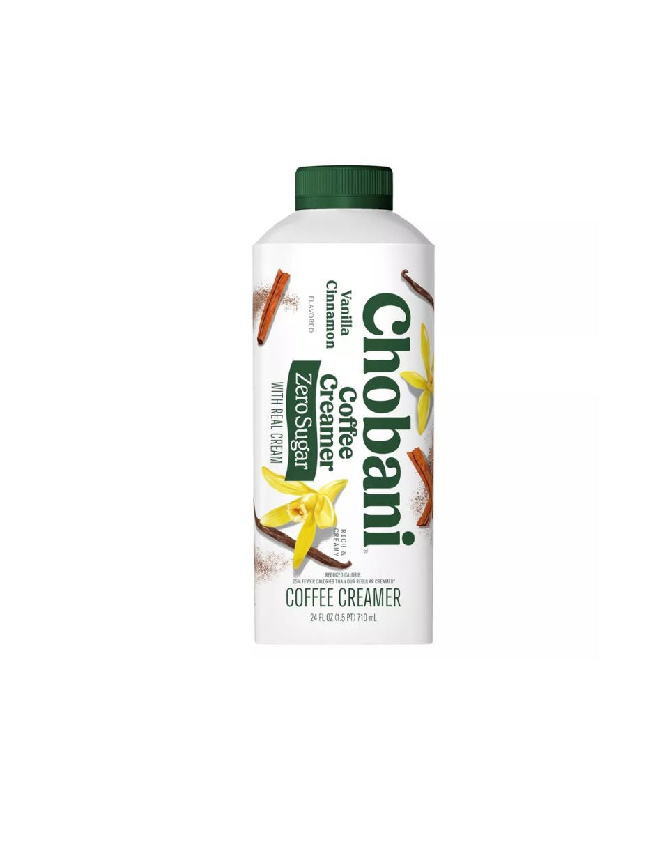 Crema para Café Chobani Vainilla Canela Sin Azúcar 710 ml