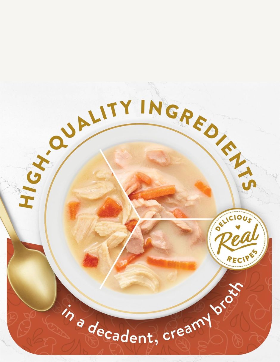 Alimento húmedo cremoso Fancy Feast Broths para Gato 12 pack