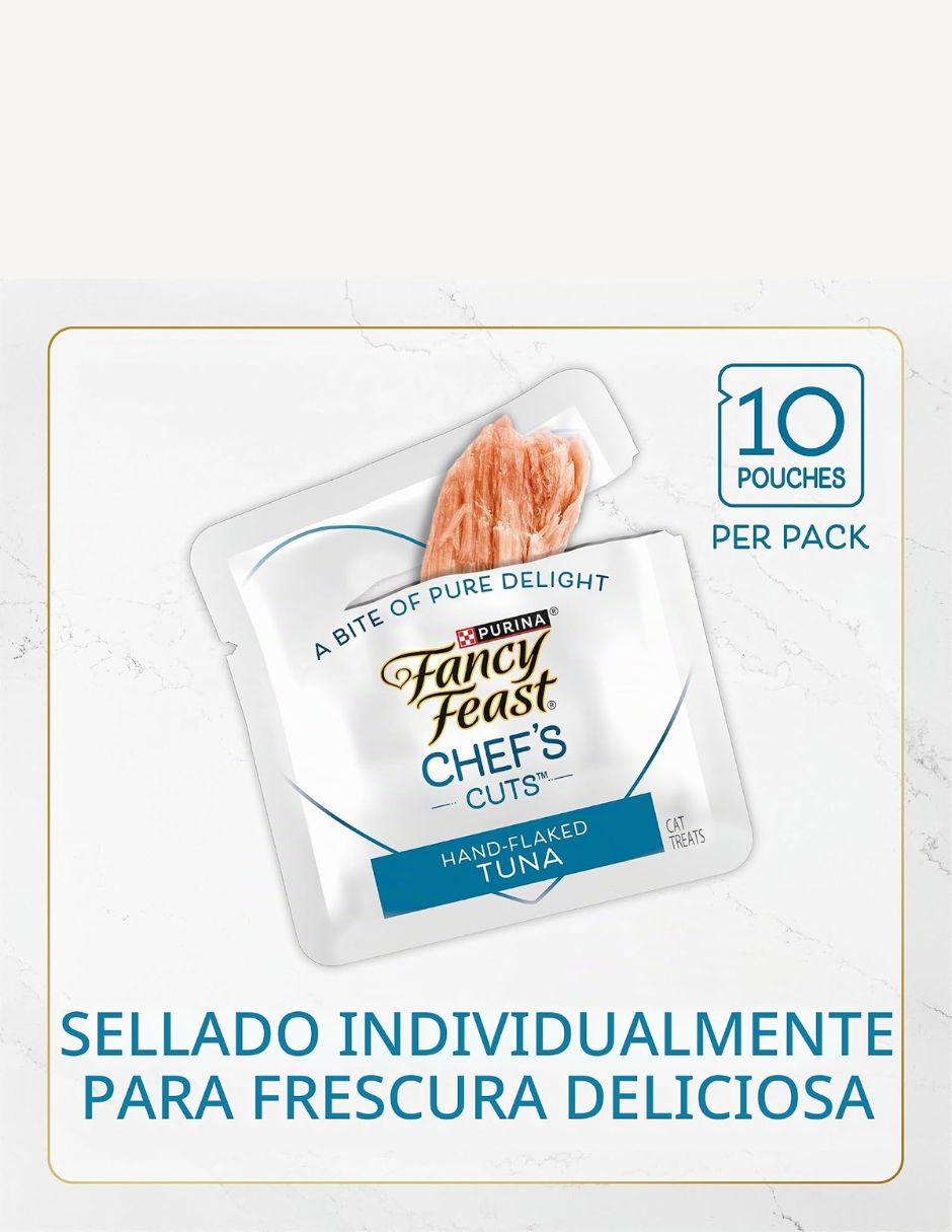 Premios Fancy Feast Chef's Cuts Atún para Gato 10 sobres