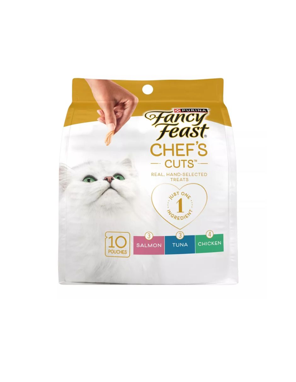 Premios Fancy Feast Chef's Cuts Surtidos para Gato 10 sobres
