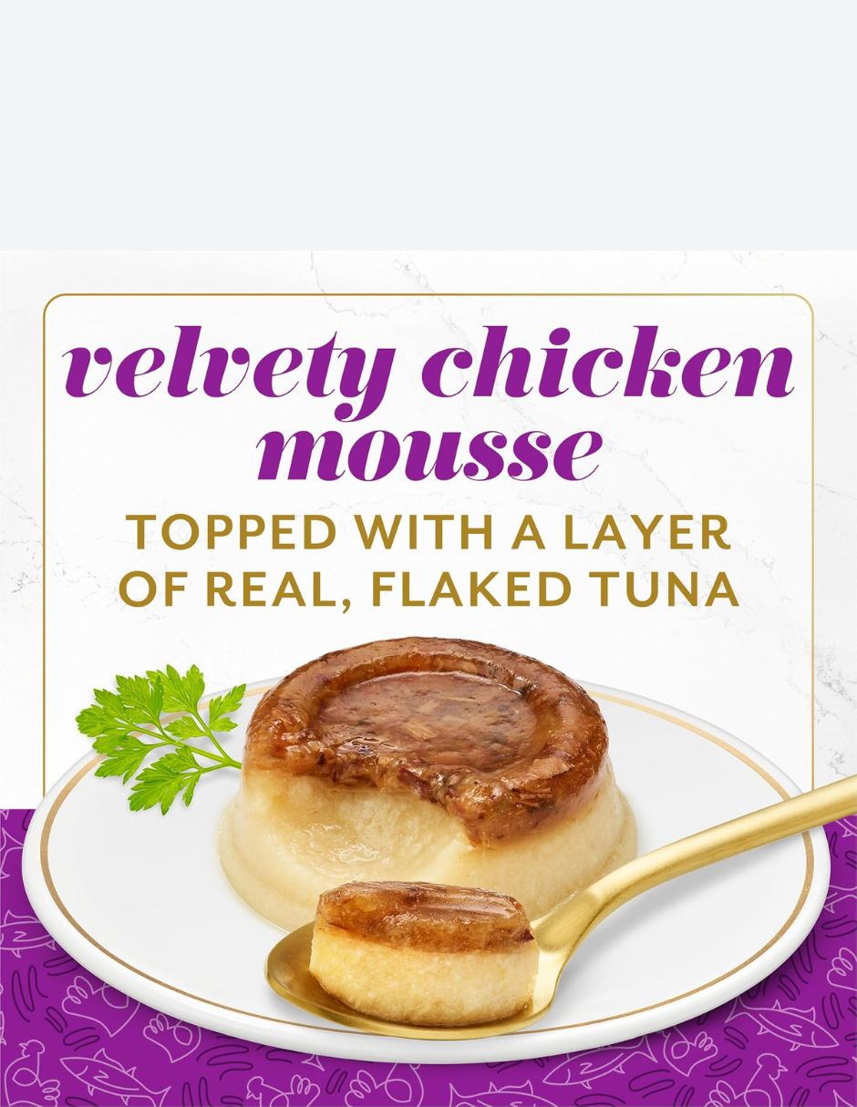 Premios Fancy Feast Layered Delights Pollo y Atún 8 Pzas