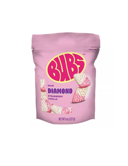 Caramelos BUBS Fresa y Vainilla Ácidos 227 g