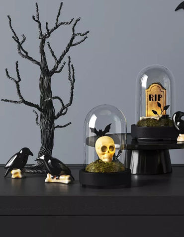 Decoración Halloween Hyde and EEK Calavera Iluminada 13 cm