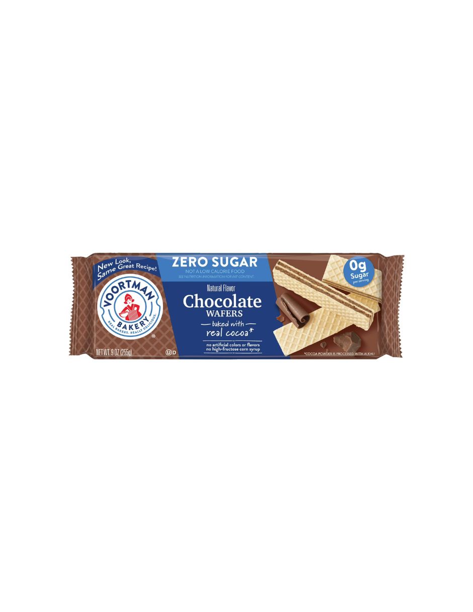 Galletas Voortman Oblea Chocolate Sin Azúcar 255 g