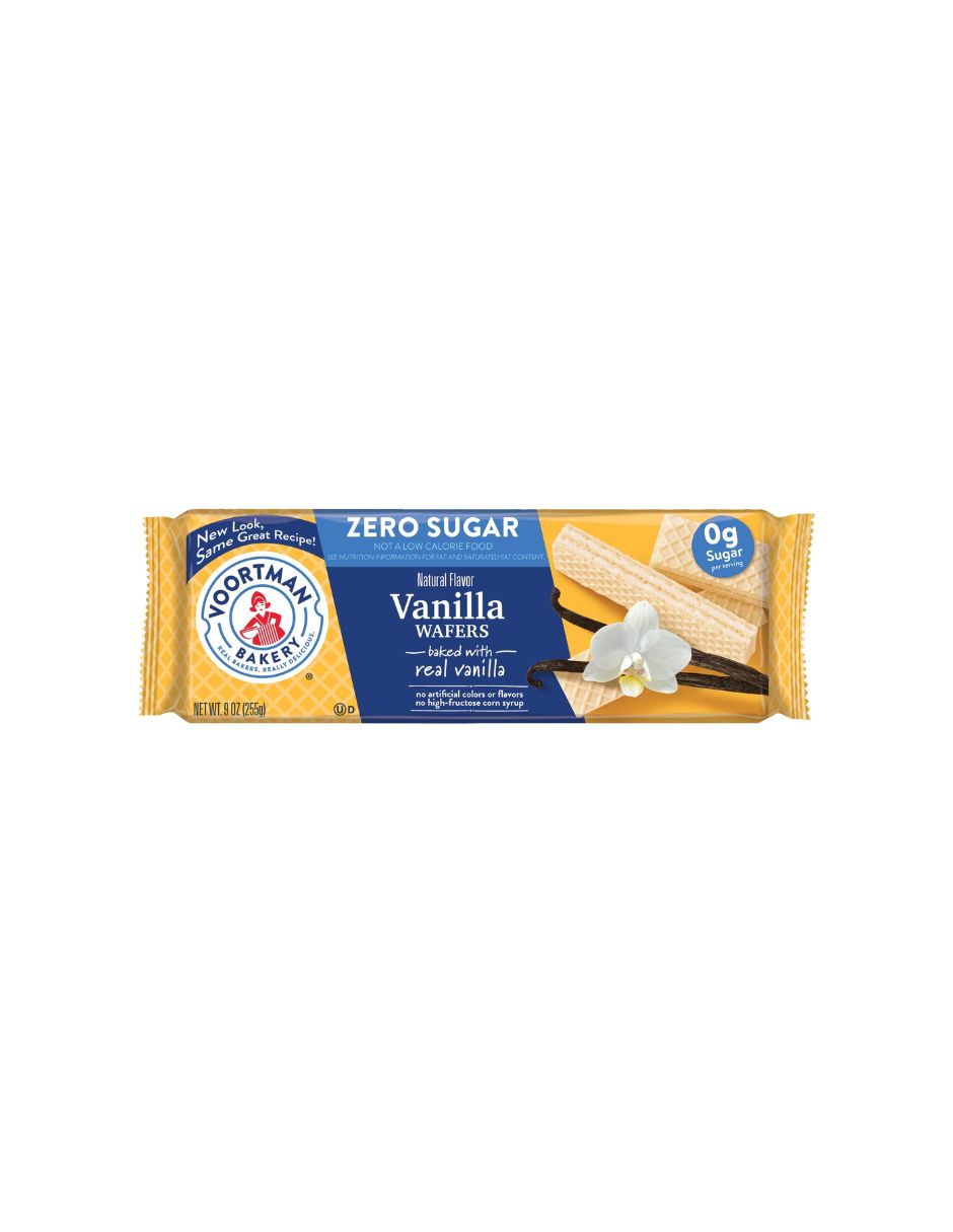 Galletas Voortman Oblea Vainilla Sin Azúcar 255 g