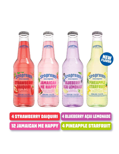 Bebida de Malta Seagram’s Escapes Variada 24 Botellas 331 ml