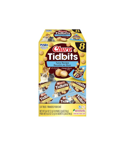 Premios para Gatos INABA Churu Tidbits Atún 8 Piezas