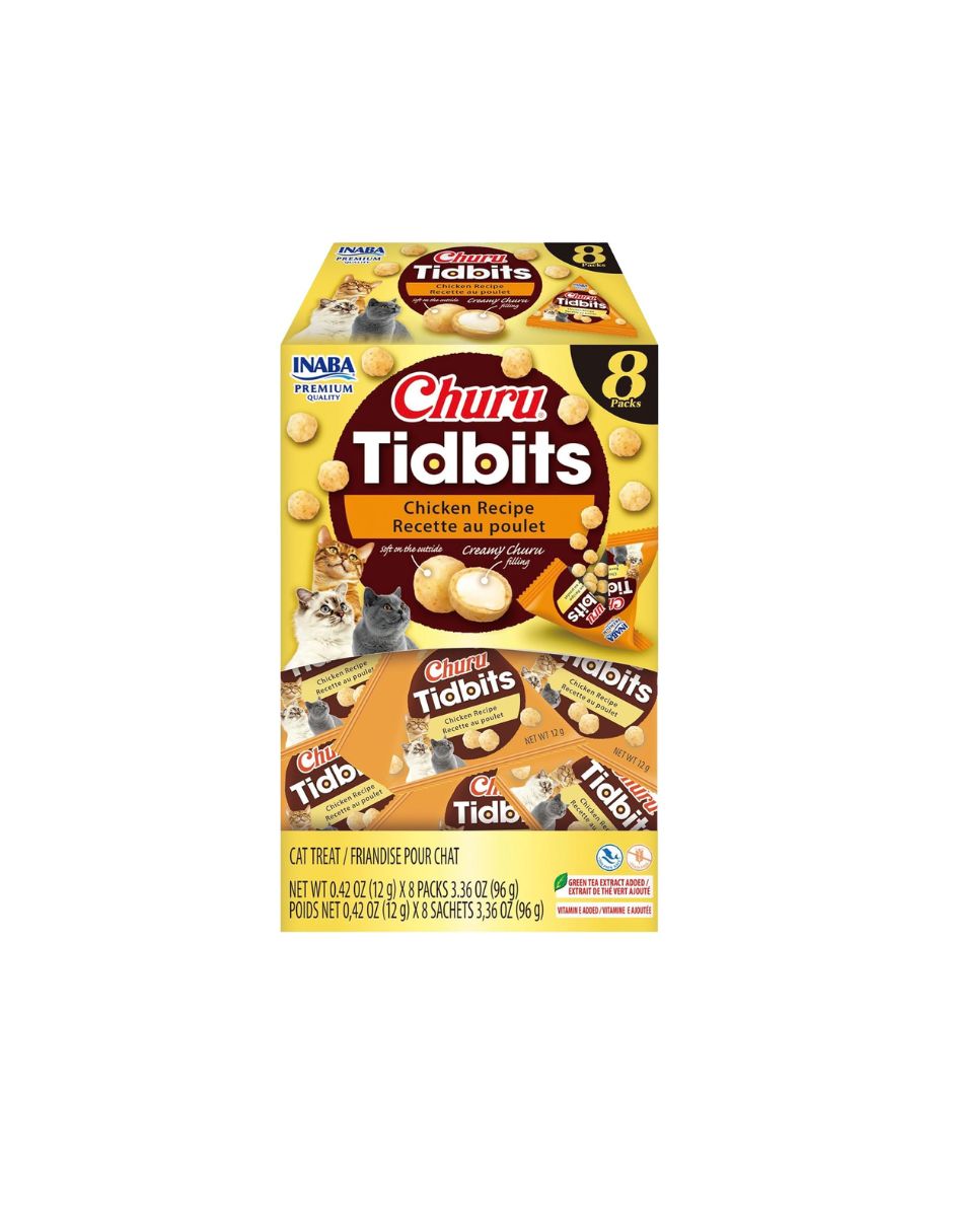 Premios para Gatos INABA Churu Tidbits Pollo 8 Piezas
