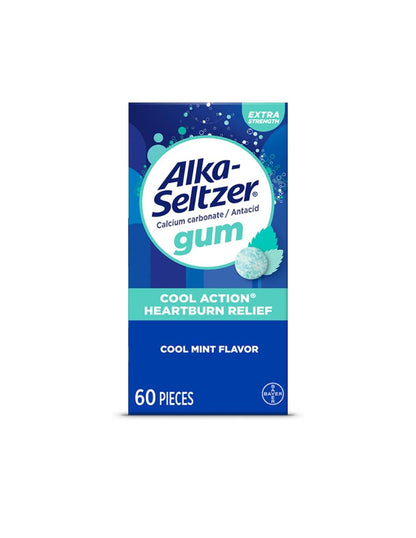 Goma Antiácida Alka-Seltzer Cool Action Menta 60 Piezas