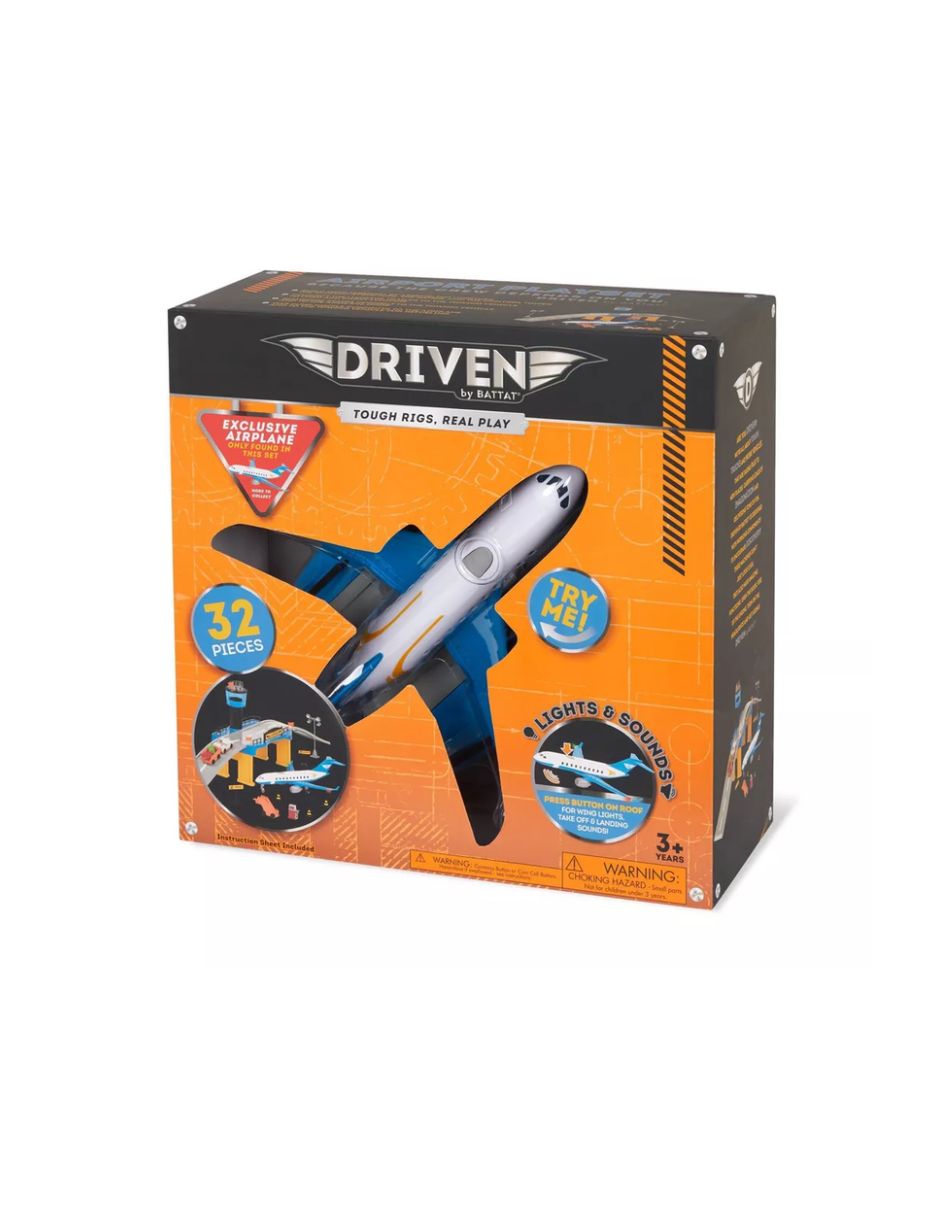 Set de Aeropuerto DRIVEN by Battat con Avión 32 Piezas