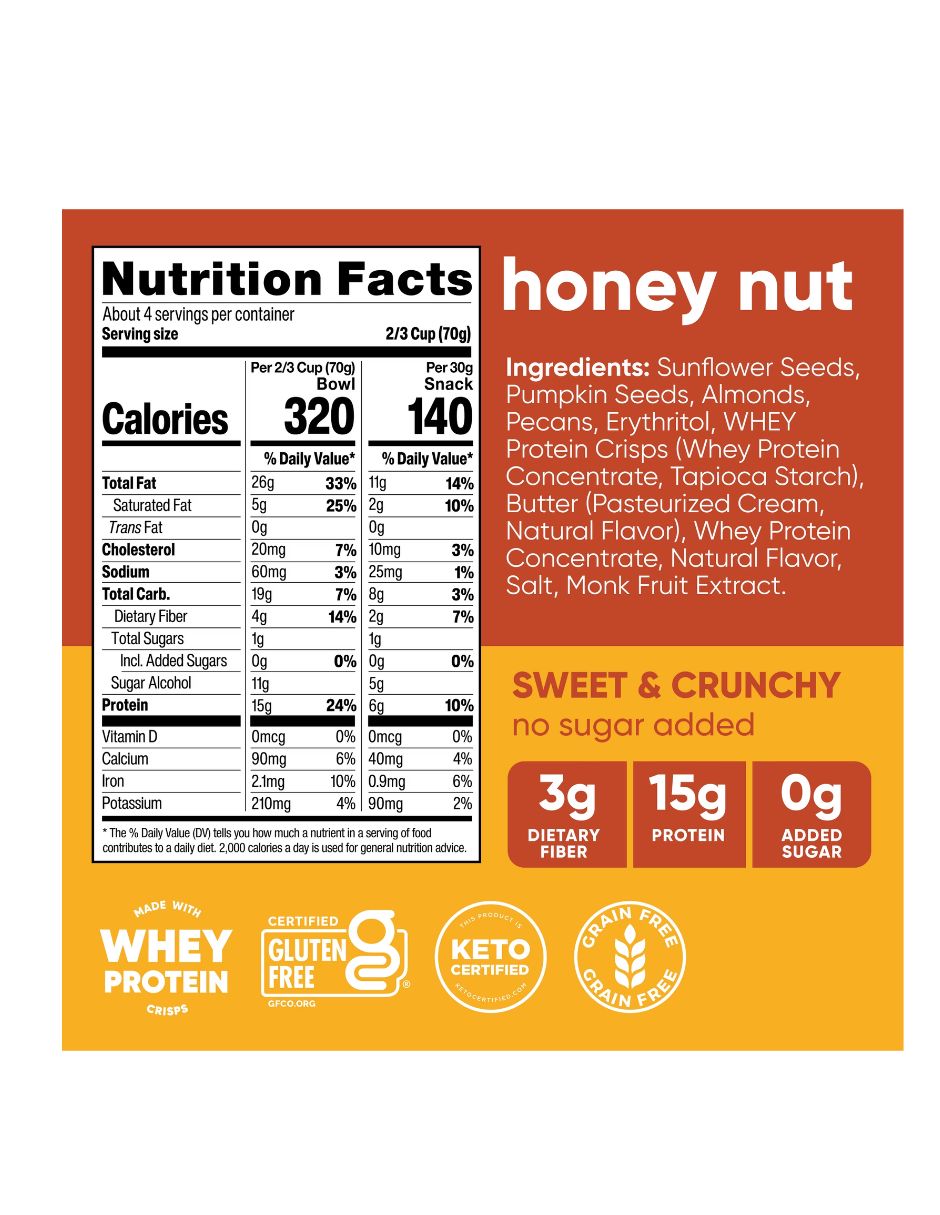 Granola NuTrail Miel y Nuez con 15 g de Proteína 283 g