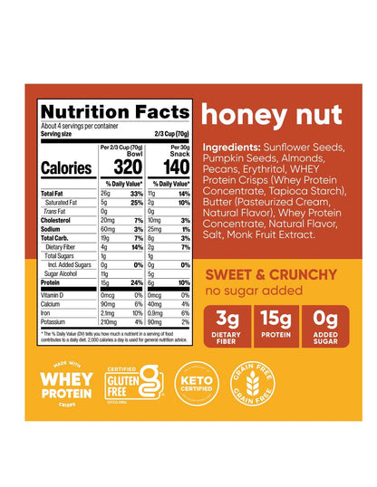Granola NuTrail Miel y Nuez con 15 g de Proteína 283 g