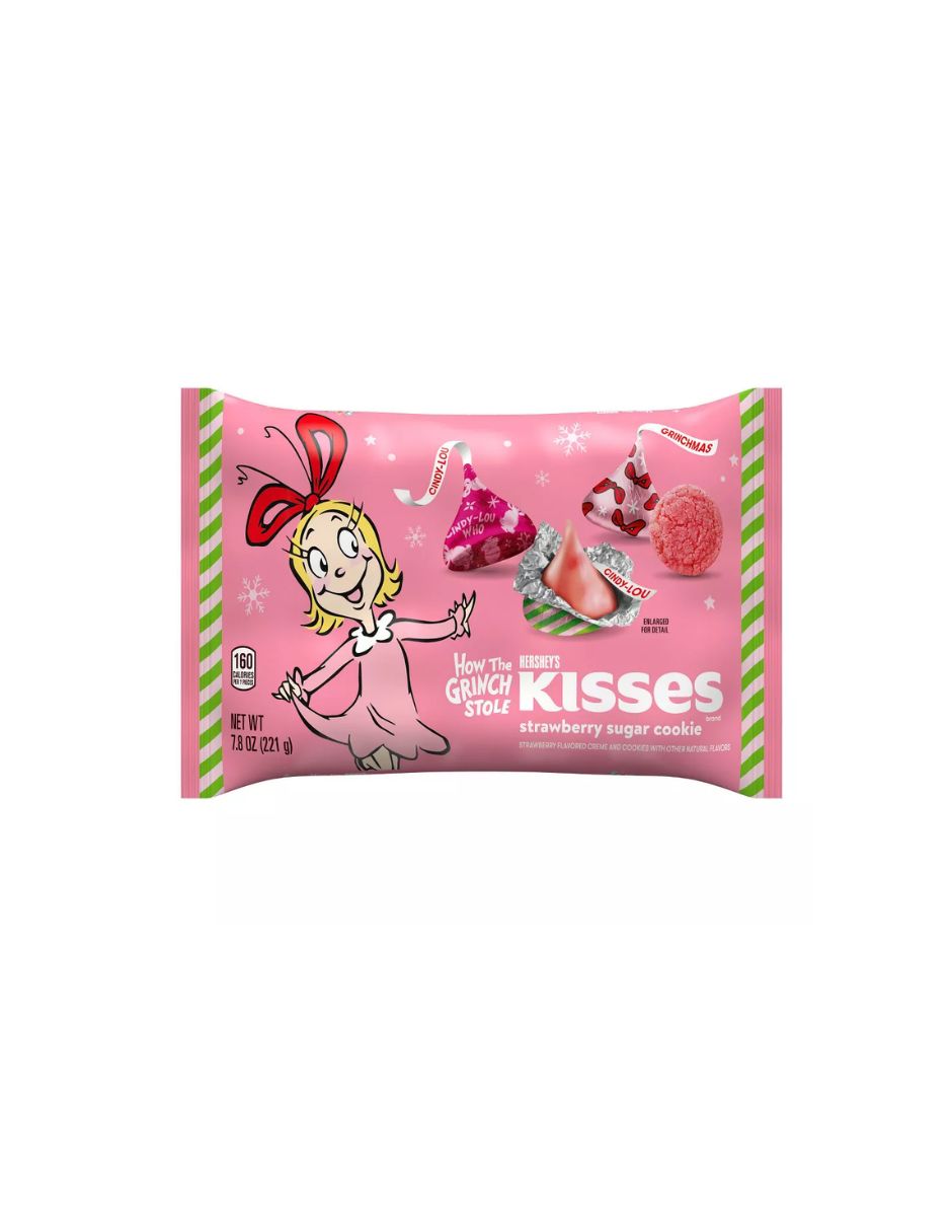 Chocolates Hershey's Kisses edición navideña Cindy Lou Fresa 221 g