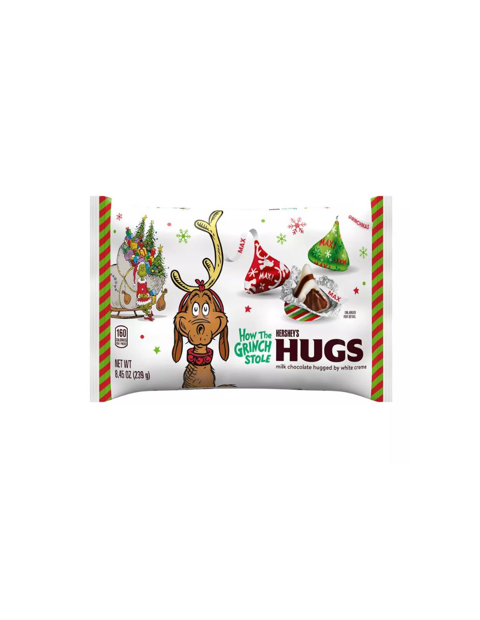 Chocolates Hershey's Hugs edición navideña Max Crema Blanca 239 g