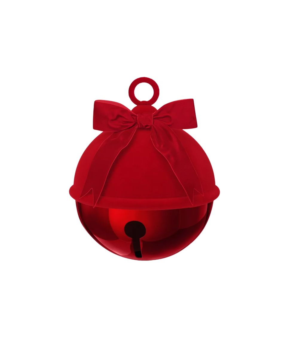 Cascabel Navideño Wondershop Rojo de Metal aprox 30.5 cm