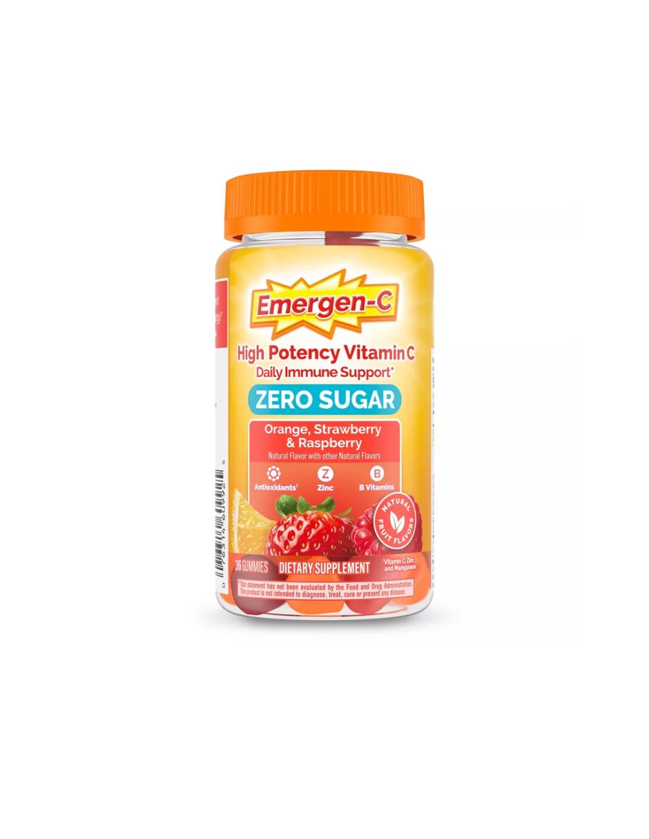 Gomitas Emergen-C Zero Sugar Vitamina C 36 Piezas
