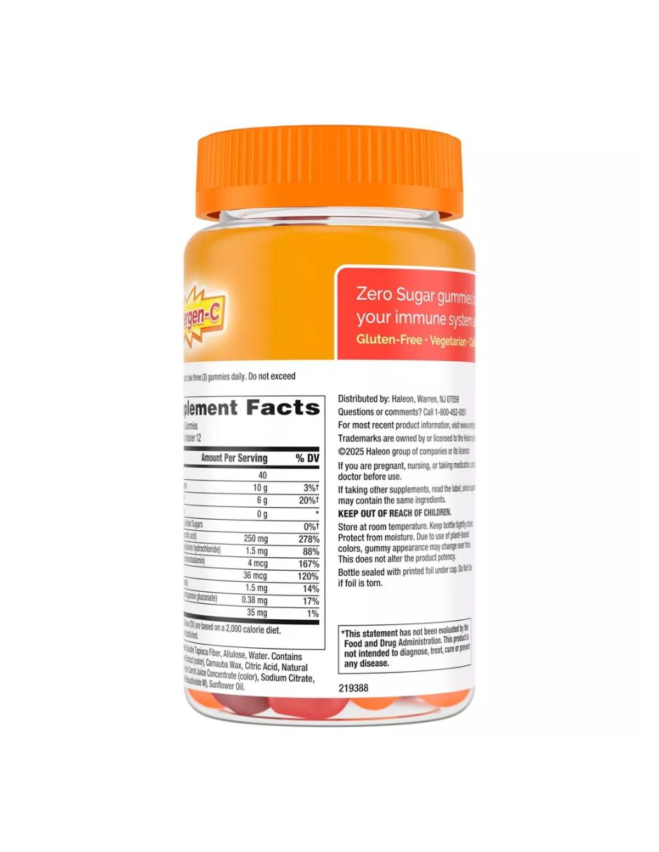 Gomitas Emergen-C Zero Sugar Vitamina C 36 Piezas