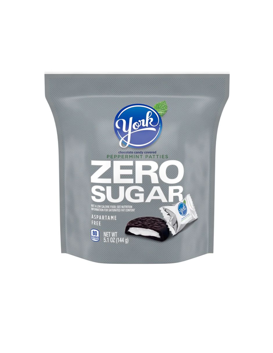 Chocolates York Zero Sugar Relleno de Menta 144 g
