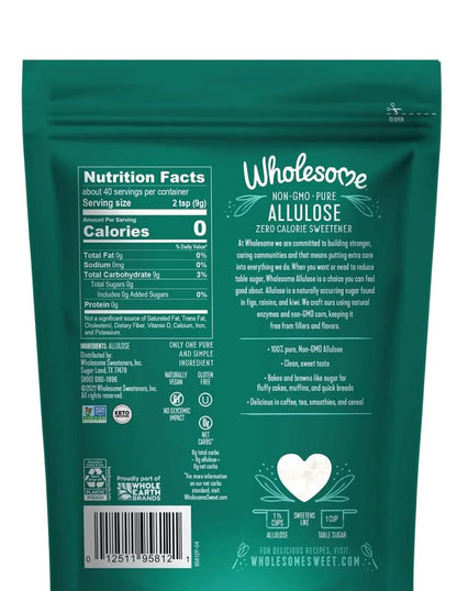 Endulzante Wholesome Alulosa Pura Sin Calorías 340 g