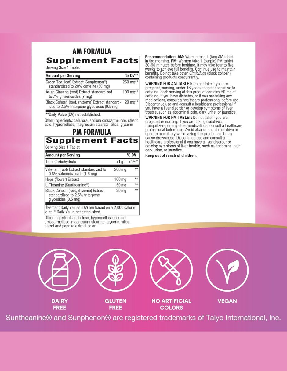 Suplemento Menopausia Nature's Way AM PM 60 Tabletas