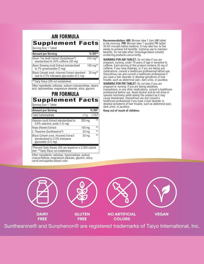 Suplemento Menopausia Nature's Way AM PM 60 Tabletas