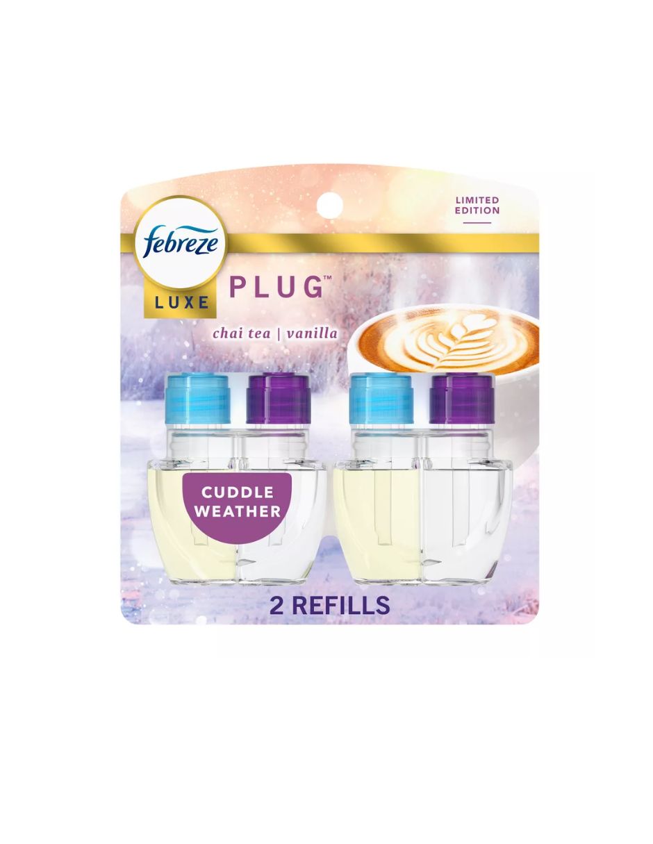Repuestos Febreze Plug Edición Limitada Cuddle Weather 2 Pzas 52 ml