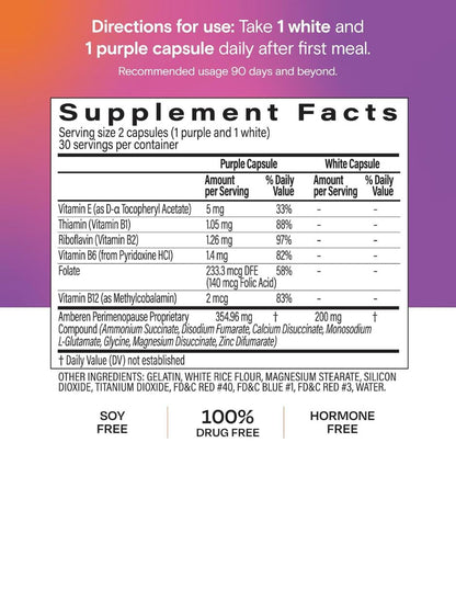 Suplemento Perimenopausia Amberen Balance 60 Cápsulas