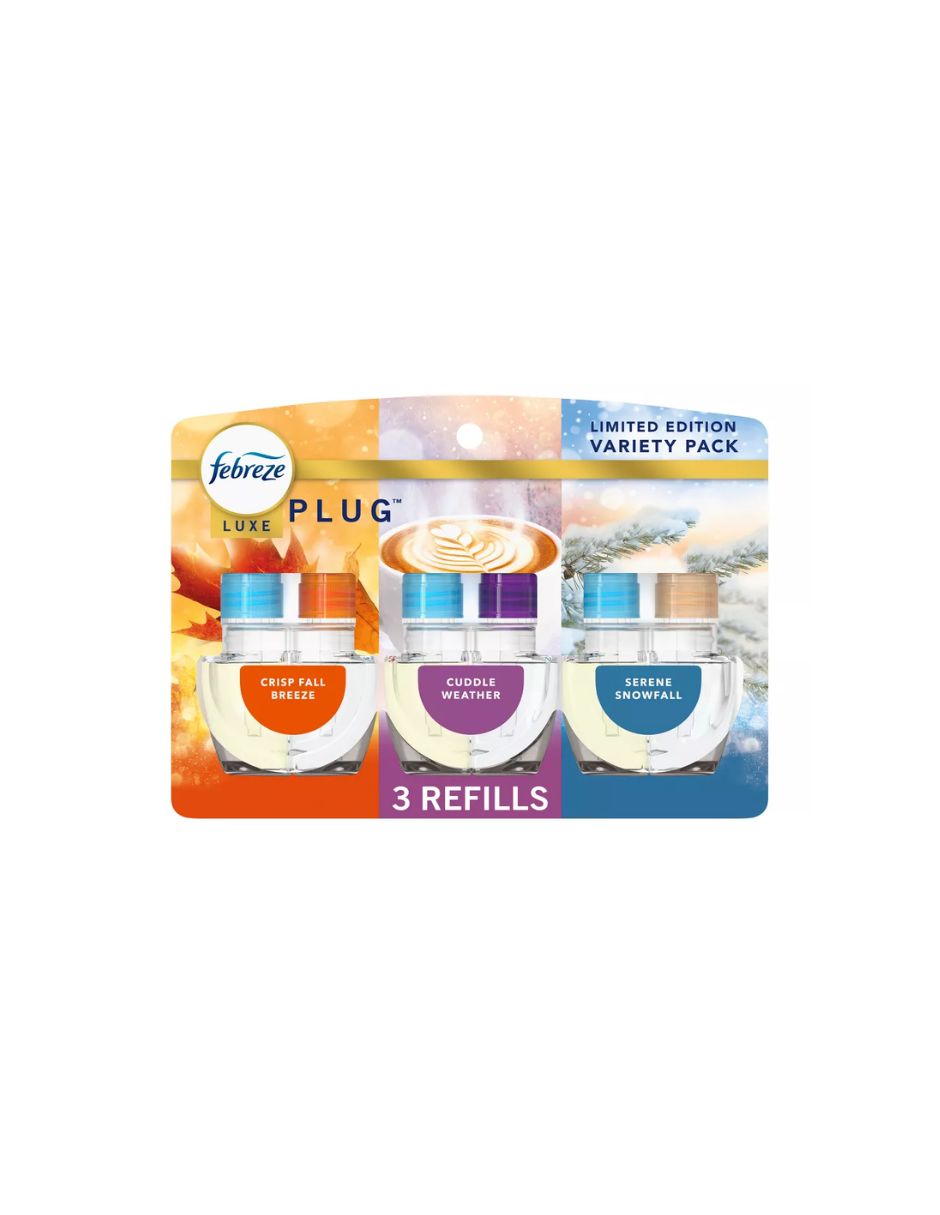 Repuestos Febreze Plug Edición Limitada Variedad Fiestas 3 Pzas 78 ml