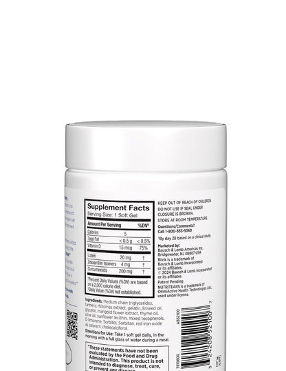 Suplemento Ojos Secos Blink NutriTears 50 Cápsulas