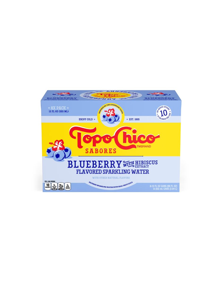 Agua Mineral Topo Chico Arándano 8 Latas 355 ml