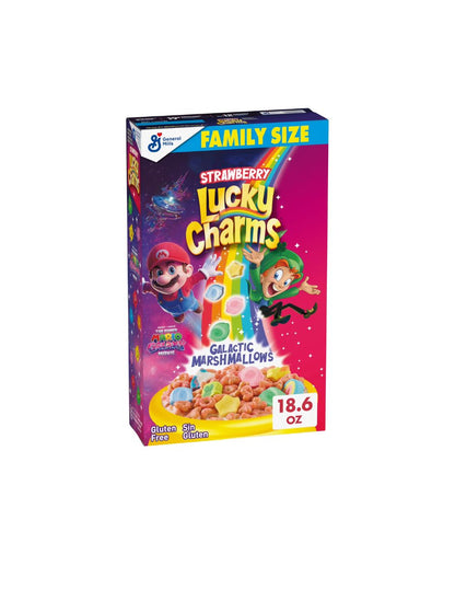 Cereal Lucky Charms Fresa 527 g inspirado en Super Mario Galaxy