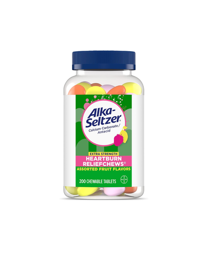 Tabletas masticables Antiácidas Alka-Seltzer Extra Fuerte 200 Piezas