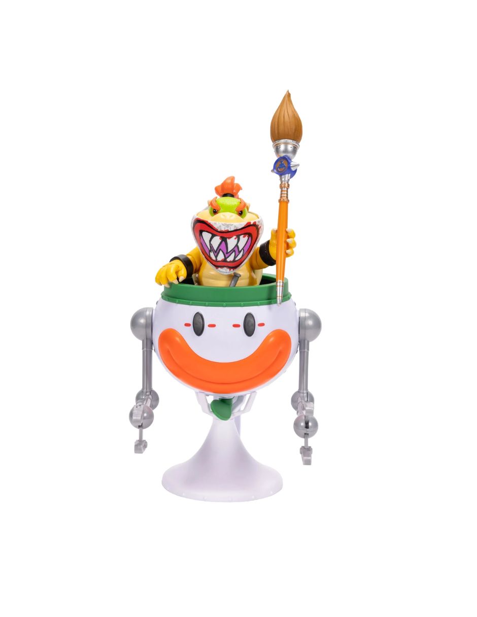 Figura Bowser Jr 12.7 cm con Coche y Accesorios