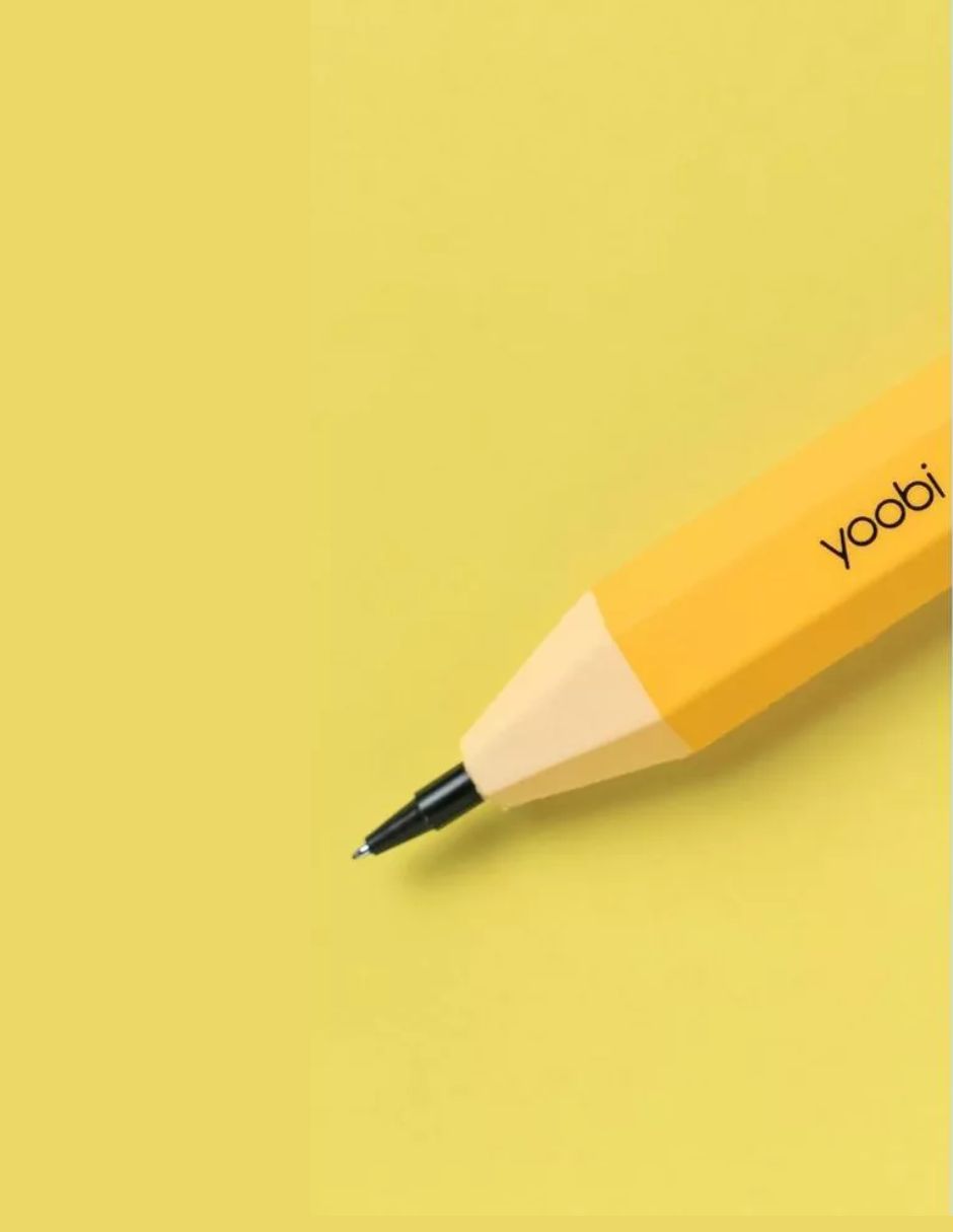 Bolígrafo Squishy Yoobi Amarillo Tinta Negra 1.0 mm