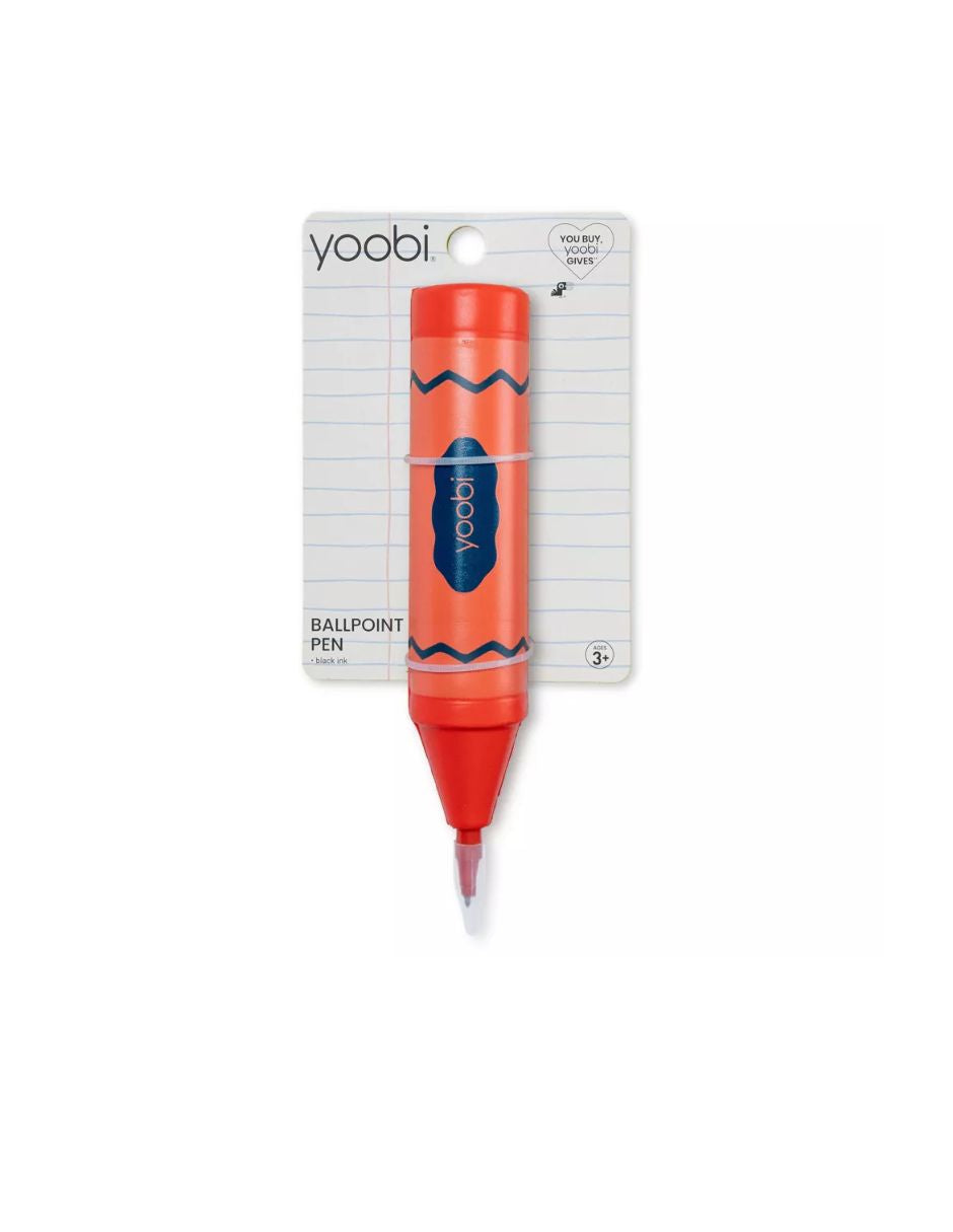 Bolígrafo Squishy Yoobi Crayón Rojo Tinta Negra 1.0