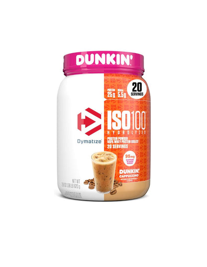 Proteína Dymatize ISO100 Dunkin Cappuccino 620 g