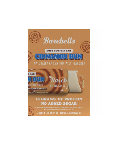 Barritas Proteicas Barebells Cinnamon Bun 4 Piezas 220 g