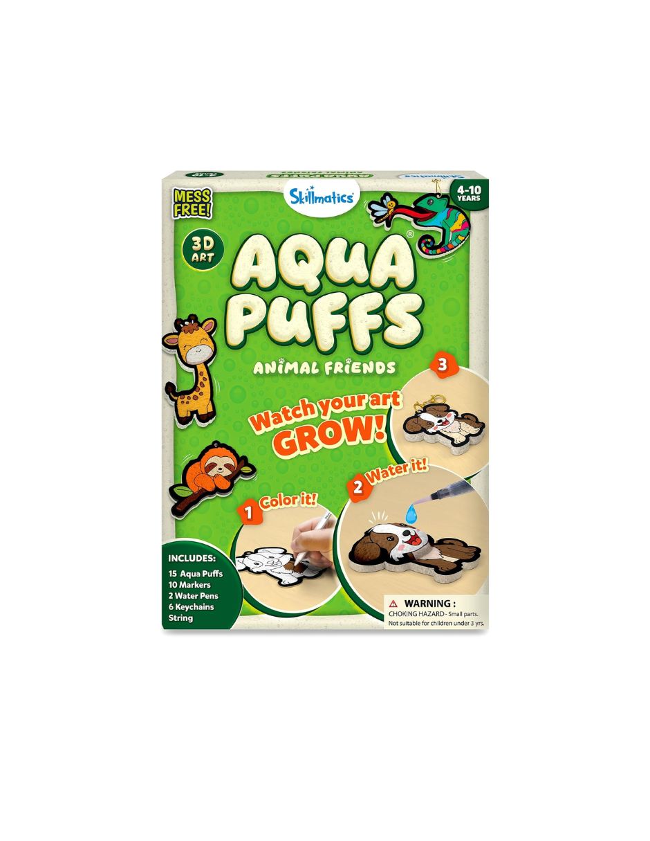 Kit de Manualidades Skillmatics Aqua Puffs Animales 35 Piezas