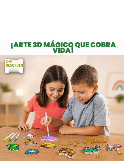 Kit de Manualidades Skillmatics Aqua Puffs Animales 35 Piezas