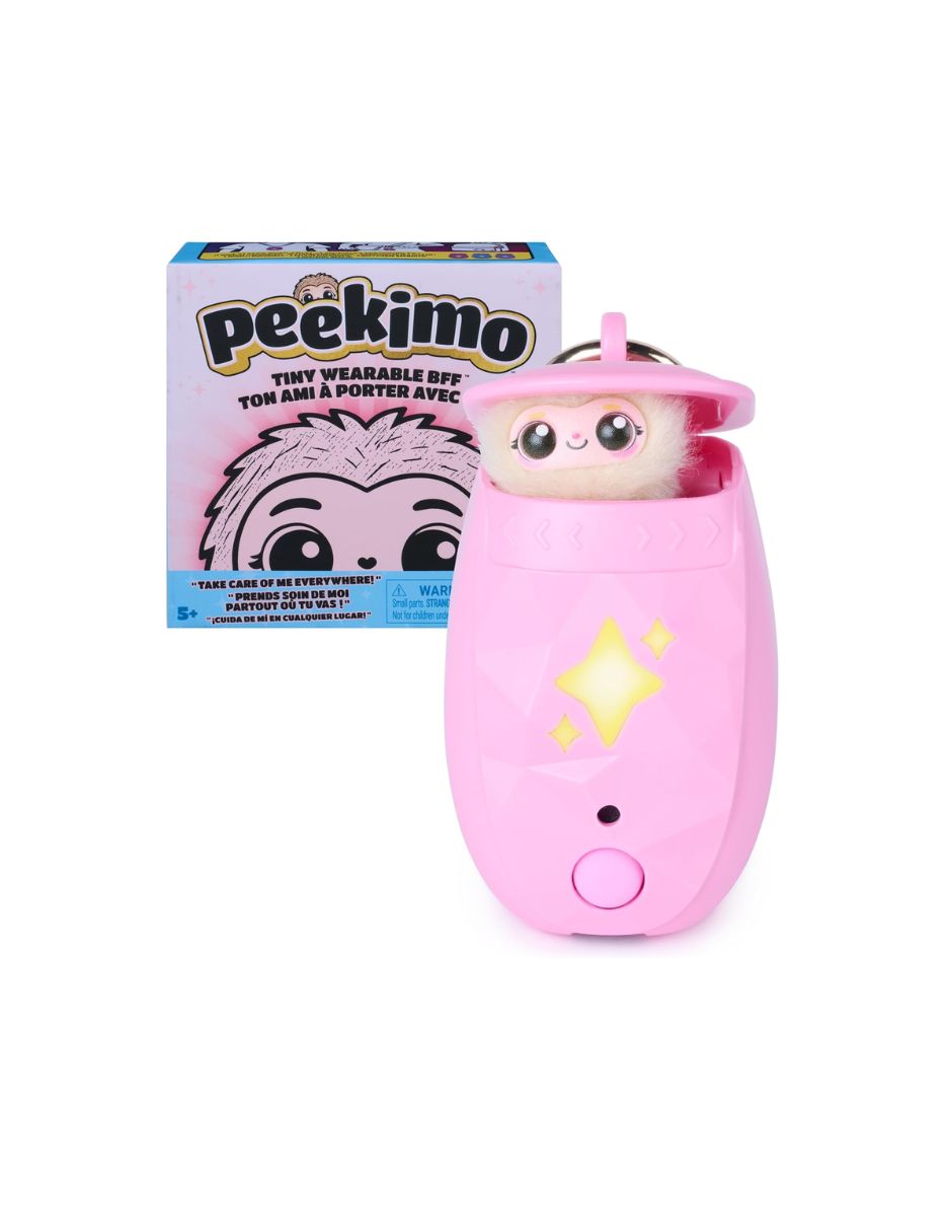 Mascota Interactiva Spin Master Peekimo Rosa 100 Reacciones