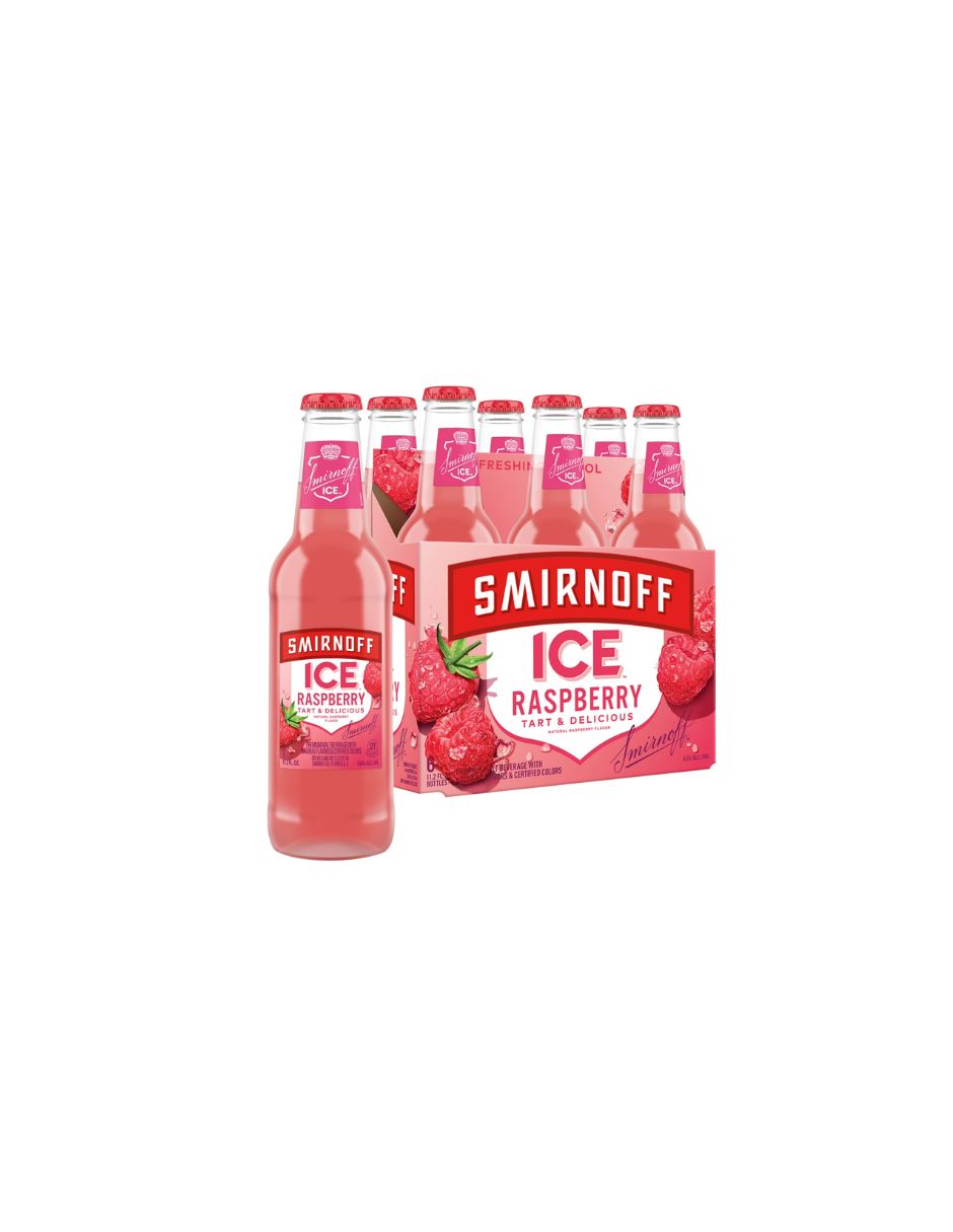 Bebida De Smirnoff Ice Frambuesa Pack 6 Botellas 355ml