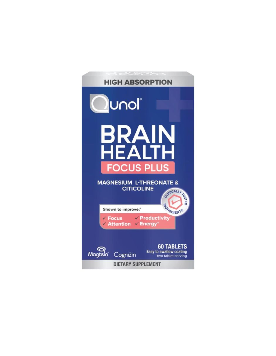 Suplemento Cognitivo Qunol Focus Plus 60 Cápsulas