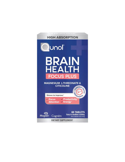 Suplemento Cognitivo Qunol Focus Plus 60 Cápsulas