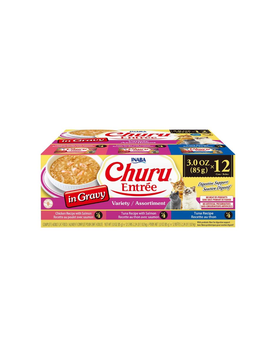 Alimento Húmedo INABA Churu Entrée en salsa Atún y Pollo 12 Latas