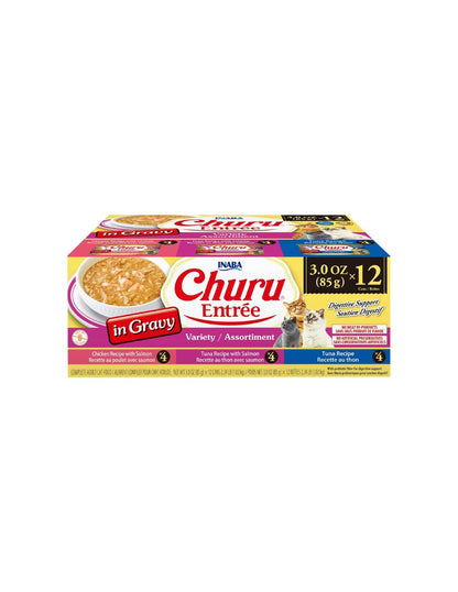 Alimento Húmedo INABA Churu Entrée en salsa Atún y Pollo 12 Latas